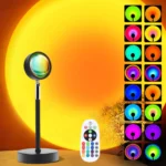 Sunset Lamp Projector 16 Colours RGB LED Night Light | Multicolor Changing Mood Light | Photography Selfie Party Decor | Christmas Gift for Women