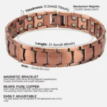 New Magnetic Bracelets For Men Pure Copper Magnetic Bracelet Jewelry Jewelry Accessories Row Magnetic Therapy Bangle Bracelets - Image 6