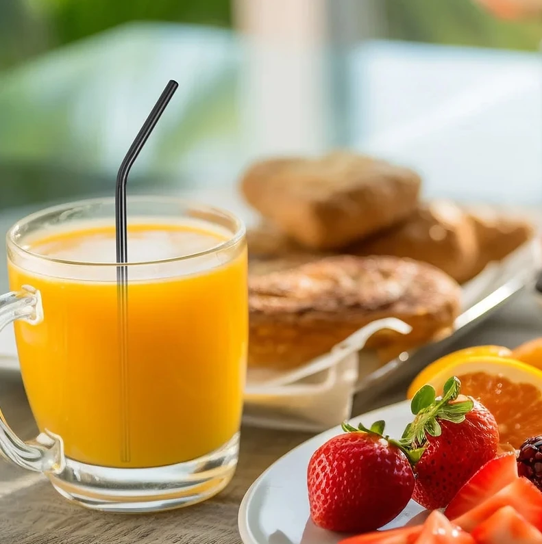 S15a2de8b77a148caba7a31fb6e7769bar-1.webp 6-Pack Reusable Stainless Steel Straws Set (304 Food-Grade) – Straight + Bent with Cleaning Brush & Travel Case - Image 1