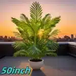 50 Inch Giant Artificial Palm Tree | Realistic Full Lush Indoor Outdoor Fake Plant | All-Season Floor Standing Tropical Tree for Home Office Wedding and Party Decor - Image 5