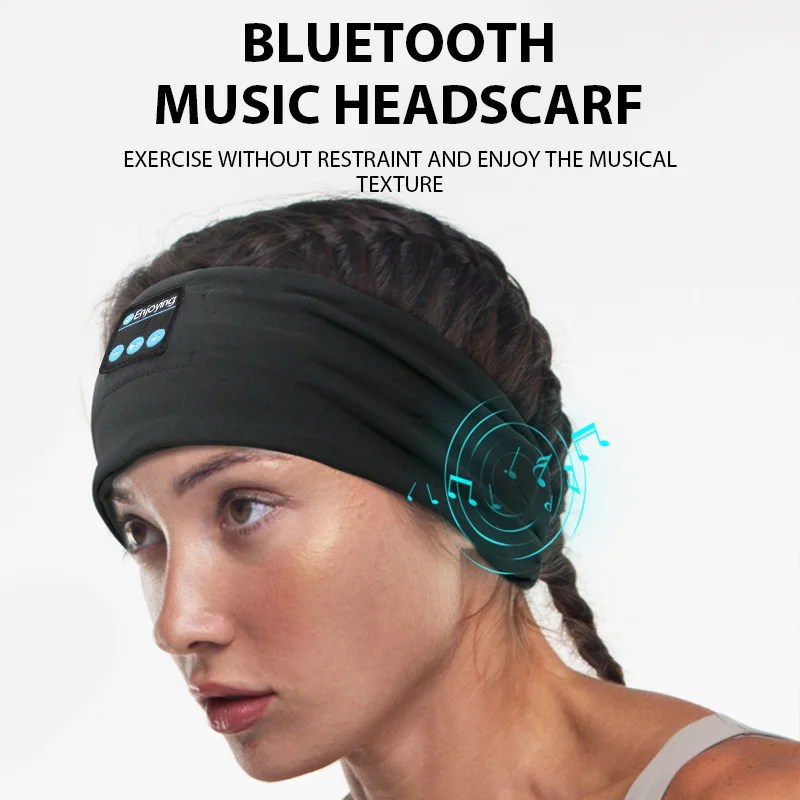 S180d5394934b4eb191be1ff4ee847d8do.webp Fone Bluetooth Earphones Sports Sleeping Headband Elastic Wireless Headphones Music Eye Mask Wireless Bluetooth Headset Headband - Image 1