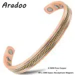 Premium Pure Copper Bracelets Women Vintage Style Magnetic Therapy Open Cuff Bangle Jewelry Gifts Antique Copper Plated Plant Pattern - Image 14