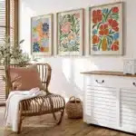 Vintage Boho Flower Art Poster | Botanical Wall Art Print | Abstract Canvas Painting | Living Room Home Decoration Wall Decor - Image 11