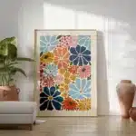 Vintage Boho Flower Art Poster | Botanical Wall Art Print | Abstract Canvas Painting | Living Room Home Decoration Wall Decor - Image 12