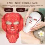 LED Facial Mask with Neck 7 Colors Light Therapy Red Light Facial Mask for Anti-Aging Rejuvenation Brighten Skin Beauty Device - Image 5