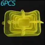 6PCS Silicone Food Cover Lids Set | Reusable Airtight Stretch Bowl Covers | BPA-Free Elastic Kitchen Food Storage Caps | Fridge Oven and Freezer Safe Seal Lids - Image 12