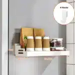 2 Layer Magnetic Refrigerator Shelf Organiser | Wall Mounted Metal Fridge Side Storage Rack | Kitchen Seasoning Bag and Spice Organiser for Fridge and Kitchen Wall - Image 8