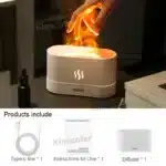 Aroma Diffuser Air Humidifier Ultrasonic Cool Mist Maker Fogger LED Essential Oil Flame Lamp Diffuser 180ml USB 5V Touch Control - Image 7