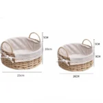 Wicker Storage Baskets for Shelves Organizing Decorative Natural Paper Rope Woven Serving Baskets Trays with Handle Liner - Image 7