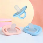Soft Touch Silicone Baby Pacifier with Thumb Nipple, Newborn Soother, Baby Shower Gift