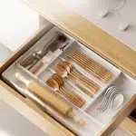 Expandable Drawer Organizer Versatile Adjustable Organizer Cutlery Tray For Kitchen Drawer Spoons Forks Knives Cutlery Holder - Image 5