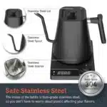 1200W Gooseneck Electric Kettle with Temperature Control for Coffee & Tea UK - Image 5