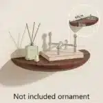 Semicircle Wooden Wall Shelf Solid Wood Partition Wall Rack Wall Hanging Background Floating Projector Display Stand Decor Eco Friendly - Image 7