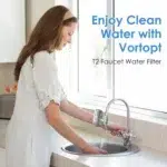 Stainless Steel Faucet Water Filter NSF Certified Kitchen Tap Purifier Removes Lead Chlorine Bad Taste Activated Carbon Pre Filtration - Image 6
