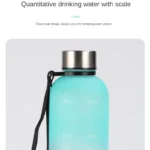 1 Liters Water Bottle Motivational Drinking Bottle Sports Water Bottles With Time Marker Stickers Portable Reusable Plastic Cups - Image 4