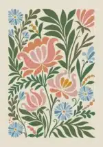 Vintage Boho Flower Art Poster | Botanical Wall Art Print | Abstract Canvas Painting | Living Room Home Decoration Wall Decor - Image 9