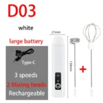 Electric Coffee Milk Foaming Mixer Coffee Creamer Whisk Handheld Egg Beater Froth Mixer Kitchen Automatic Kitchen Whisk Tools - Image 7