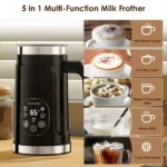 BioloMix 5-in-1 Smart Milk Frother w/LED Touch Display, Style Foam for Coffee & Lattes,Hot And Cold Foam Maker - Image 2