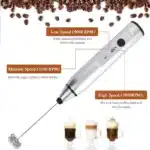 USB Electrical Milk Frothers Electric Handheld Blender with Mini Coffee Maker Whisk Mixer for Coffee Cappuccino Cream Foamer - Image 3