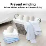 6pcs Eco-Friendly Wool Dryer Balls - Natural Fabric Softener, Reduce Static & Shorten Drying Time- Chemical-Free - Image 5