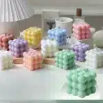 Scented Bubble Cube Candle - 1PC Handmade Soy Wax for Home Decoration & Celebrations - Image 5