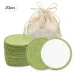 Double Round Makeup Remover Pads 20Pcs + Cleaning Mesh Bag, Machine Washable, Reusable, Suitable for All Skin Types - Image 15