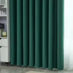 Dark Green Blackout Curtains 90% Room Darkening | Thermal Insulated Grommet Drapes | Elegant Solid Colour Polyester Blackout Panel for Bedroom and Living Room - Image 5