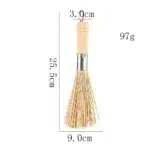 Bamboo Long Handle Dish Scrub Brush | Natural Fibre Pot and Wok Cleaning Brush | Eco-Friendly Kitchen Sink Cleaner for Home and Restaurant Use | Non-Scratch 25cm - Image 6