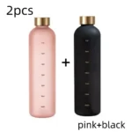 1 Liters Water Bottle Motivational Drinking Bottle Sports Water Bottles With Time Marker Stickers Portable Reusable Plastic Cups - Image 12