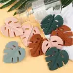 TYRY.HU 1PC Silicone Teether Baby Cartoon Leaf Shape Food Grade Silicone Teething Rattle for Newborn Care Infant Molar Toy