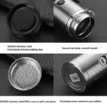 800ML-1L Stainless Steel Thermos Bottle 304 Tea Bottle Car Vacuum Bottle with LED Temperature Display Portable Drinking Cup - Image 5