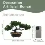 Artificial Bonsai Tree Zen Garden Accent PP Material Black Planter Home Office Party Decoration Desktop Artificial Plant 1 Piece - Image 13