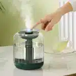 1L Large Capacity Rechargeable Air Humidifier 2000mAh Battery Aroma Essential Oil Diffuser USB Mist Maker LED Light for Home - Image 2