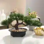 Artificial Bonsai Tree Zen Garden Accent PP Material Black Planter Home Office Party Decoration Desktop Artificial Plant 1 Piece - Image 9