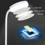 Flexible LED Desk Lamp with 3-Level Dimmer | USB Powered Eye-Care Reading Light | 3 Colour Temperatures Warm White and Cool White | Study Bedroom and Home Office Lamp - Image 6