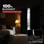 1panel 100% Blackout Winter Curtain, Solid Colour Warm Curtains for Living Room, Bedroom, Add Cotton Curtains Grommet Top - Image 5