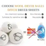 6pcs Eco-Friendly Wool Dryer Balls - Natural Fabric Softener, Reduce Static & Shorten Drying Time- Chemical-Free - Image 6