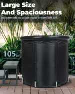 Portable Large Ice Bath Tub with Lid, Athletes Cold Water Therapy Recovery Pod, Foldable Home Inflatable SPA Bath tub Plunge Tub - Image 3