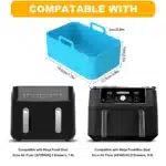 2Pcs Air Fryer Silicone Liner for Ninja Dual Air Fryer Accessories Reusable Baking Pan Basket Oven Pot Liner Kitchen Accessories - Image 7