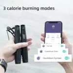 Smart Skipping Rope with Counter & APP | Bluetooth Jump Rope 3 Calorie Burning Modes | Data Analysis Fitness | Women Men Kids Cardio Training - Image 4