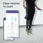 Smart Skipping Rope with Counter & APP | Bluetooth Jump Rope 3 Calorie Burning Modes | Data Analysis Fitness | Women Men Kids Cardio Training - Image 5