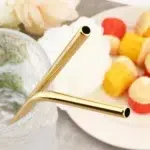 5pcs 304 Stainless Steel Straws Gold Reusable Straws Set Bent Drinking Straw With Bag Cleaning Brush Party Home Bar Accessory - Image 2