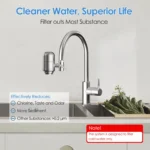 HOMFISH Stainless Steel Faucet Water Filter – NSF Certified Removes Lead, Chlorine & Bad Taste (Kitchen Tap Purifier) - Image 2