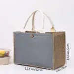 DIY Blank Canvas Tote Bag for Painting and Crafts | Large Plain Burlap-Style Reusable Shopping Bag | Eco-Friendly Handheld Craft Bag for Women - Image 8