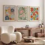 Vintage Boho Flower Art Poster Botanical Wall Art Print Picture Abstract Canvas Painting for Living Room Home Decoration - Image 2