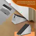 Stainless Steel Heavy Duty Door Stopper Non Slip Rubber Adjustable Spring Door Wedge for Bottom of Door Home Improvement Dodgers - Image 2