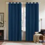 1panel 100% Blackout Winter Curtain, Solid Colour Warm Curtains for Living Room, Bedroom, Add Cotton Curtains Grommet Top - Image 6