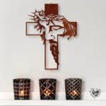 1set Metal Cross Sign Wall Art Decoration, Easter Thanksgiving Wall Hanging Decoration,Office living Room Wall Decor Room Decor - Image 3
