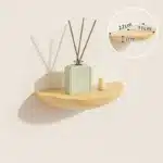 Semicircle Wooden Wall Shelf Solid Wood Partition Wall Rack Shelf Wall Hanging Background Floating Projector Display Stand Decor