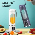 10 Blades Portable Fruit Juicer 450ml Capacity 3 Gears USB Rechargeable Blender Ice Crusher for Shakes and Smoothies Juicer Cup - Image 3